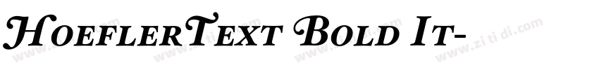 HoeflerText Bold It字体转换